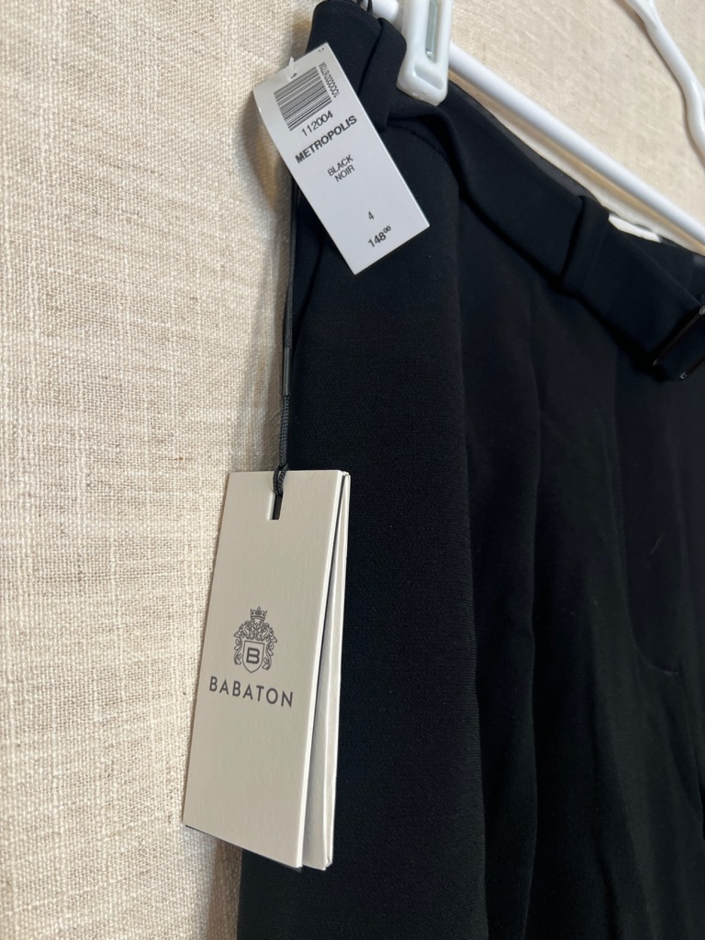 Aritzia Babaton Metropolis Black Belted Wide-Leg Trousers - Picture 4 of 8